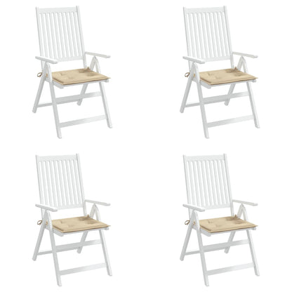 Gartenstuhl-Kissen 4 Stk. Beige 50x50x4 cm Oxford-Gewebe