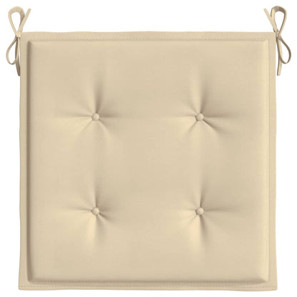 Gartenstuhl-Kissen 4 Stk. Beige 50x50x4 cm Oxford-Gewebe