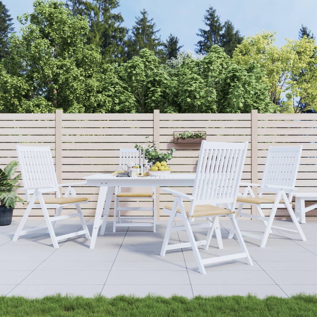 Gartenstuhl-Kissen 4 Stk. Beige 50x50x4 cm Oxford-Gewebe