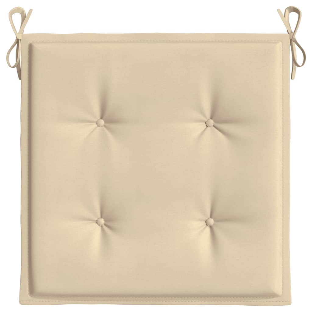 Gartenstuhl-Kissen 6 Stk. Beige 50x50x4 cm Oxford-Gewebe