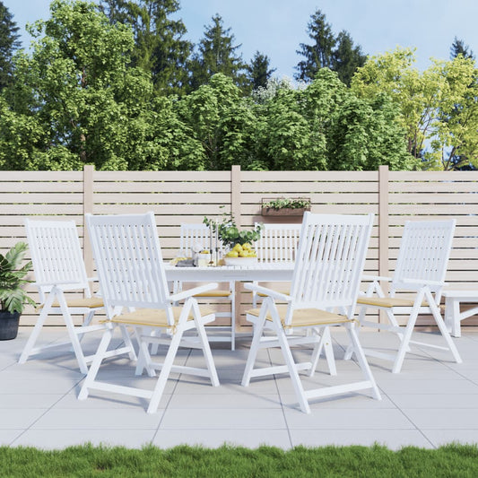 Gartenstuhl-Kissen 6 Stk. Beige 50x50x4 cm Oxford-Gewebe