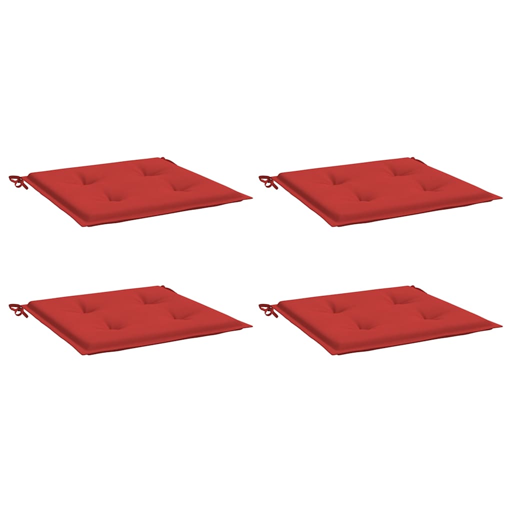 Gartenstuhl-Kissen 4 Stk. Rot 50x50x4 cm Oxford-Gewebe