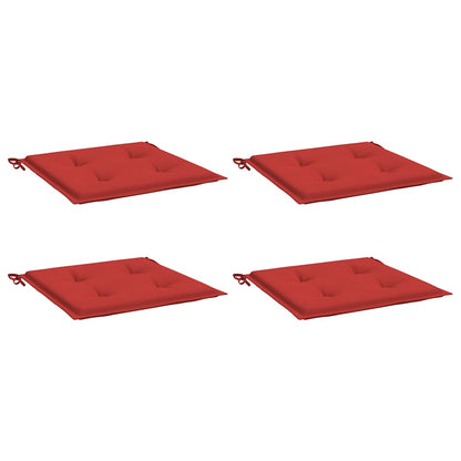 Gartenstuhl-Kissen 4 Stk. Rot 50x50x4 cm Oxford-Gewebe