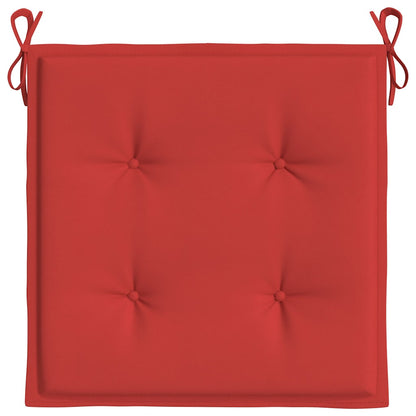 Gartenstuhl-Kissen 4 Stk. Rot 50x50x4 cm Oxford-Gewebe