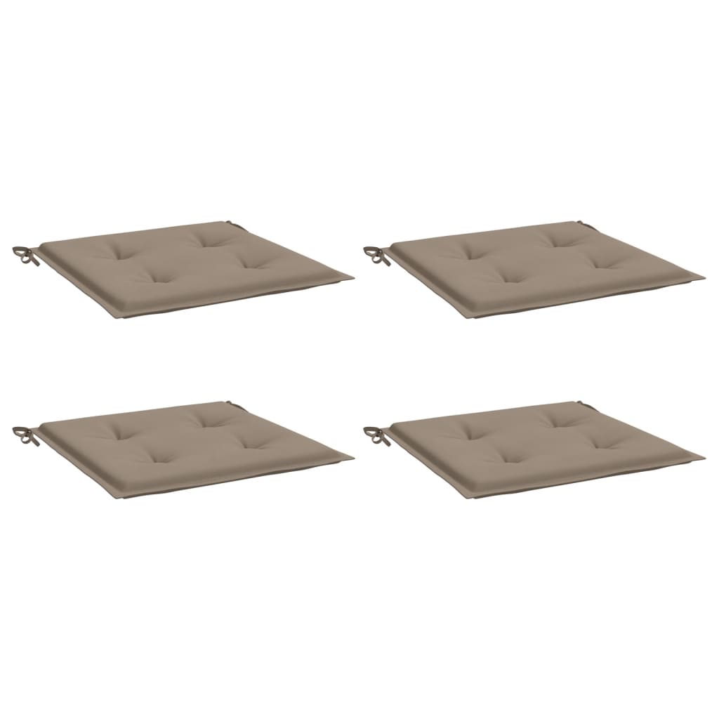 Gartenstuhl-Kissen 4 Stk. Taupe 50x50x4 cm Oxford-Gewebe