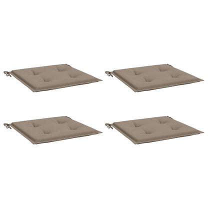 Gartenstuhl-Kissen 4 Stk. Taupe 50x50x4 cm Oxford-Gewebe