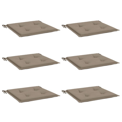 Gartenstuhl-Kissen 6 Stk. Taupe 50x50x3 cm Oxford-Gewebe