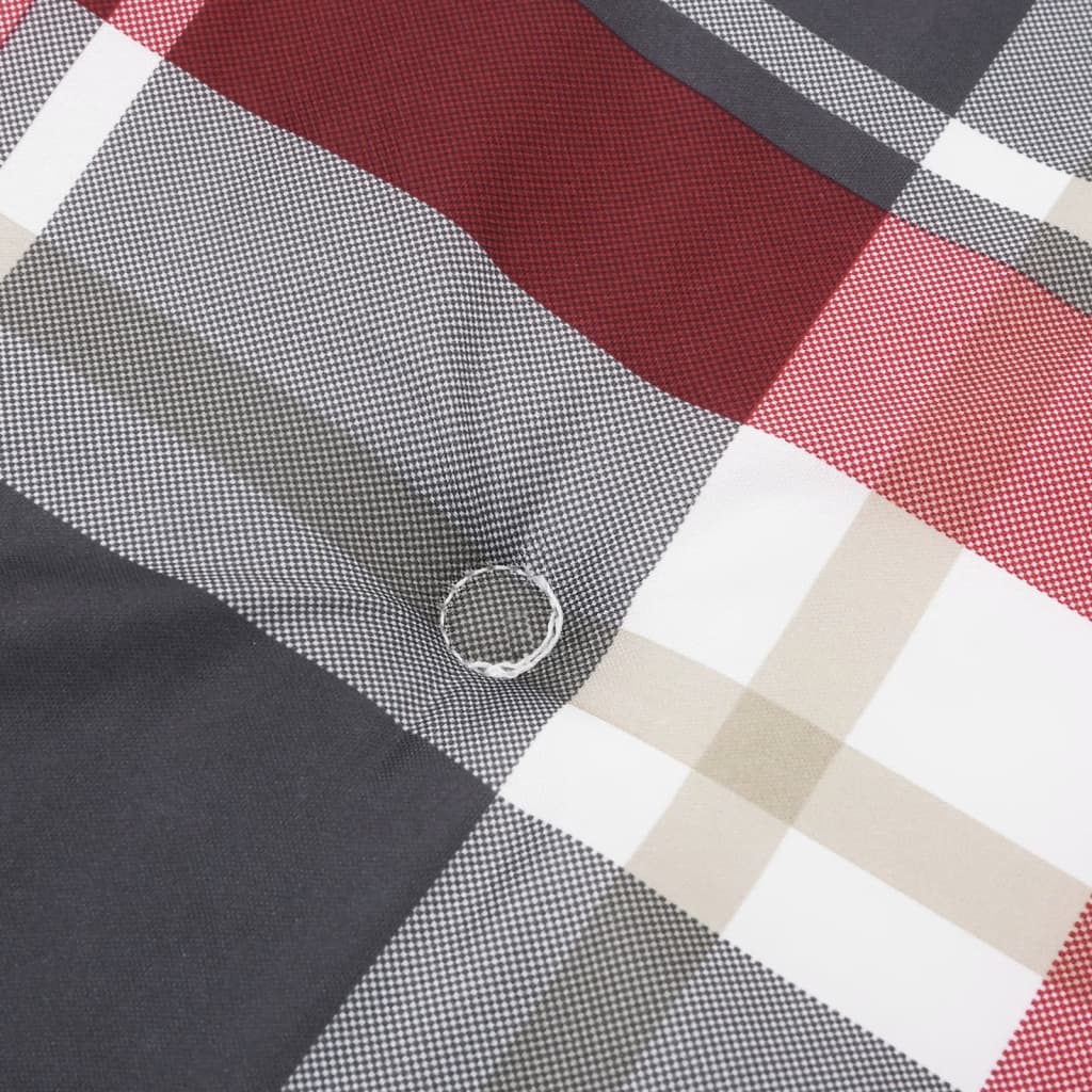 Gartenstuhl-Kissen 6Stk. Rot Karomuster 50x50x3cm Oxford-Gewebe