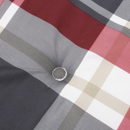 Gartenstuhl-Kissen 6Stk. Rot Karomuster 50x50x3cm Oxford-Gewebe