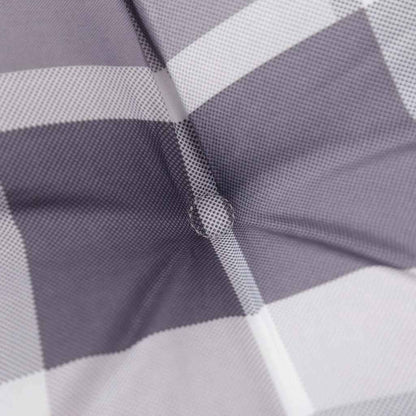 Gartenbank-Auflage Grau Karomuster 150x50x4 cm Oxford-Gewebe