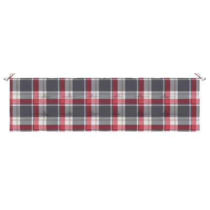 Gartenbank-Auflage Rot Karomuster 180x50x3 cm Oxford-Gewebe