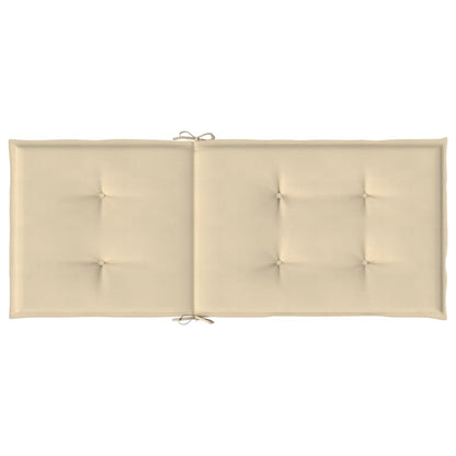Gartenstuhlauflagen für Hochlehner 6Stk. Beige 120x50x3cm Stoff