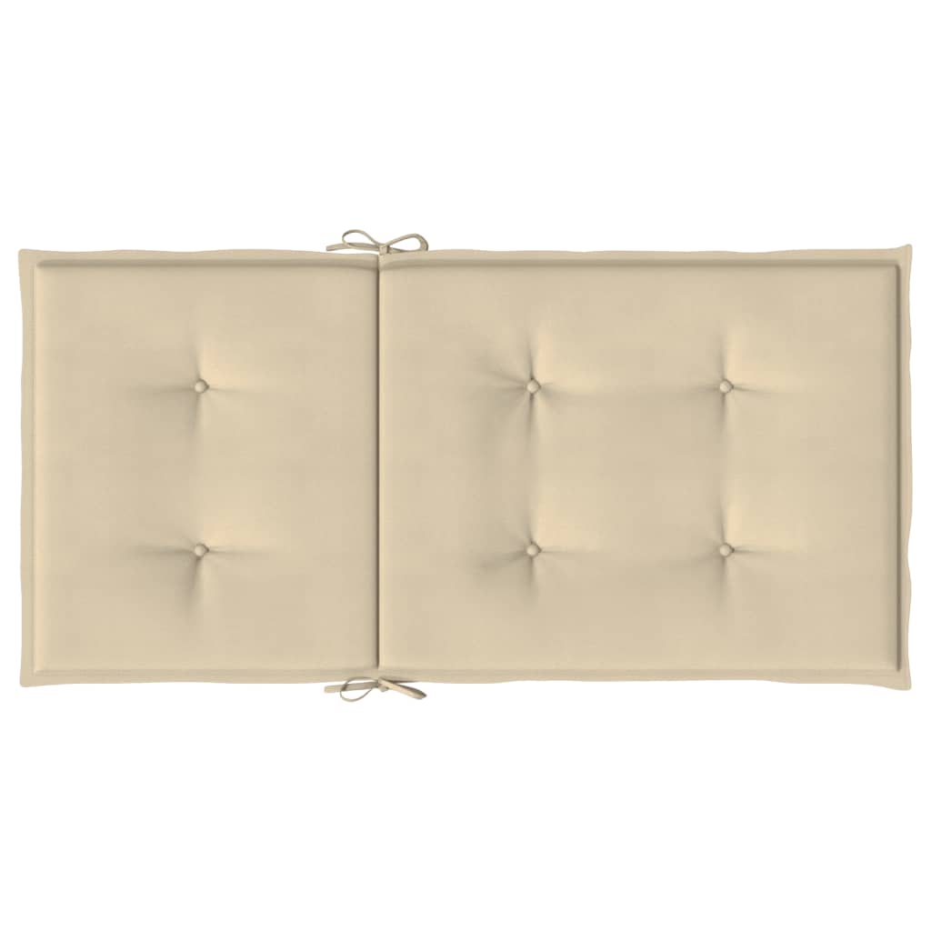 Gartenstuhlauflagen für Niedriglehner 6 Stk. Beige 100x50x3 cm