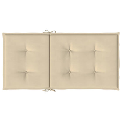 Gartenstuhlauflagen für Niedriglehner 6 Stk. Beige 100x50x3 cm