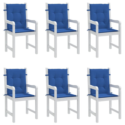 Gartenstuhlauflagen für Niedriglehner 6 Stk. 100x50x3 cm