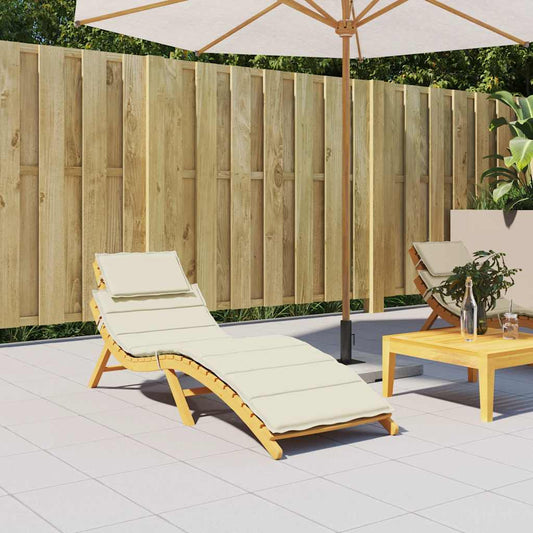 Sonnenliegen-Auflage Creme 186x58x4 cm Oxford-Gewebe