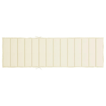 Sonnenliegen-Auflage Creme 200x60x3 cm Oxford-Gewebe