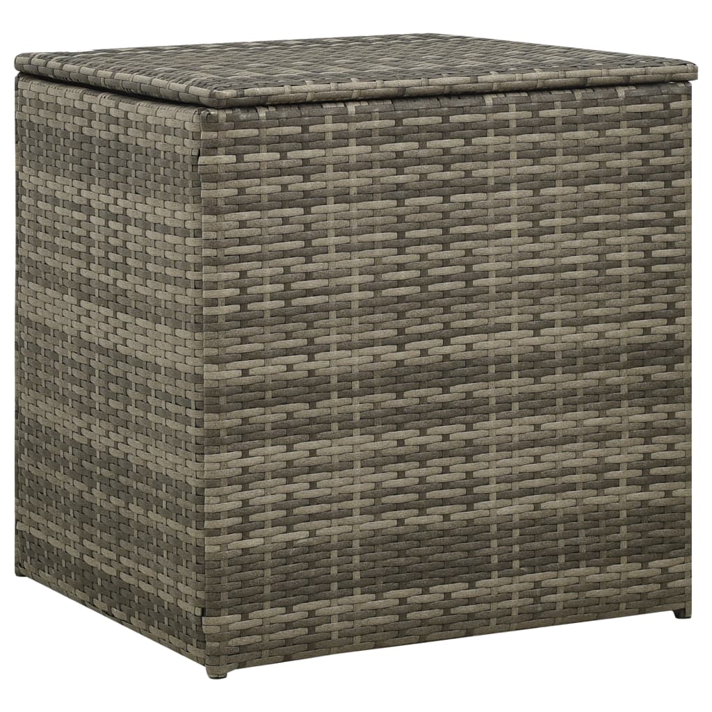 4-tlg. Garten-Lounge-Set mit Kissen Poly Rattan Grau