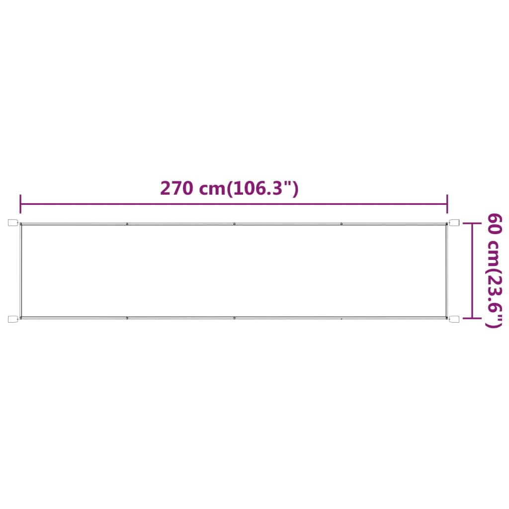 Senkrechtmarkise Weiß 60x270 cm Oxford-Gewebe