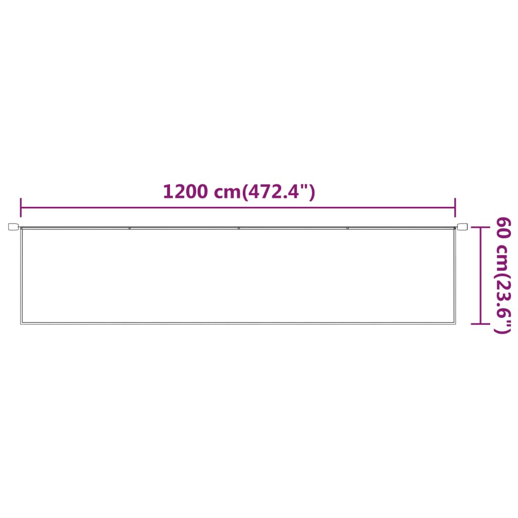 Senkrechtmarkise Weiß 60x1200 cm Oxford-Gewebe