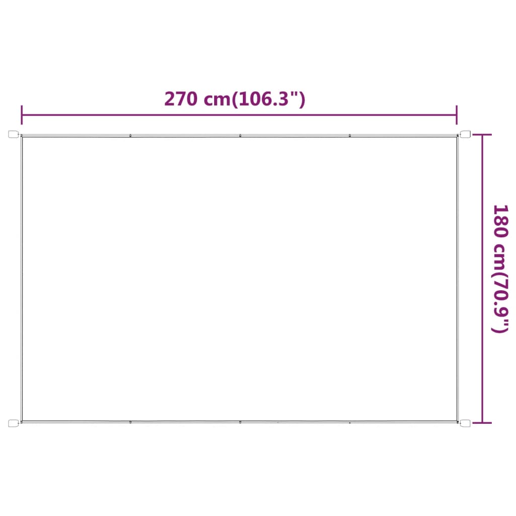 Senkrechtmarkise Weiß 180x270 cm Oxford-Gewebe