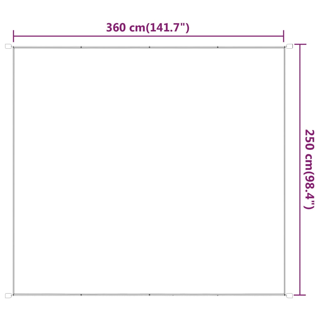 Senkrechtmarkise Weiß 250x360 cm Oxford-Gewebe