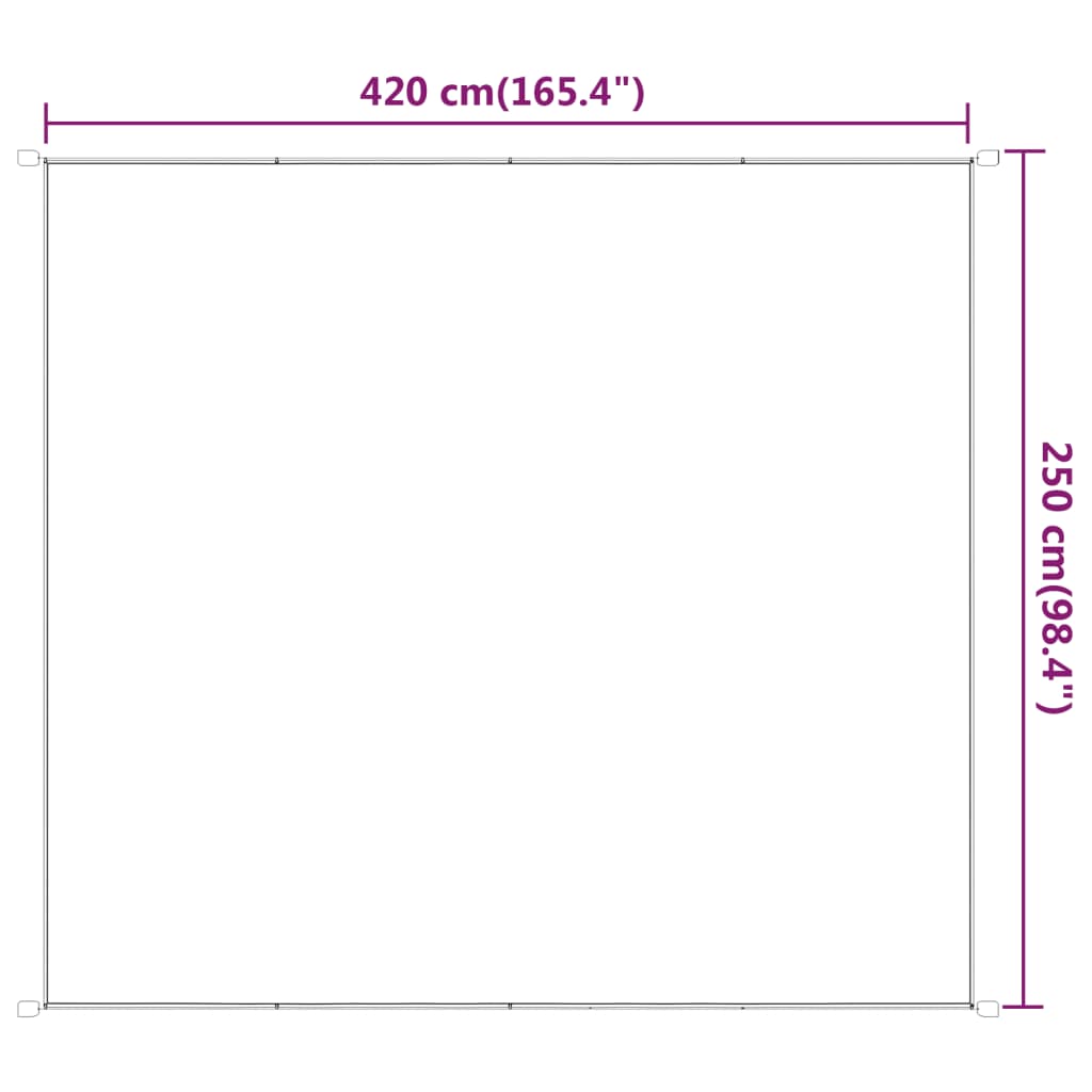 Senkrechtmarkise Weiß 250x420 cm Oxford-Gewebe