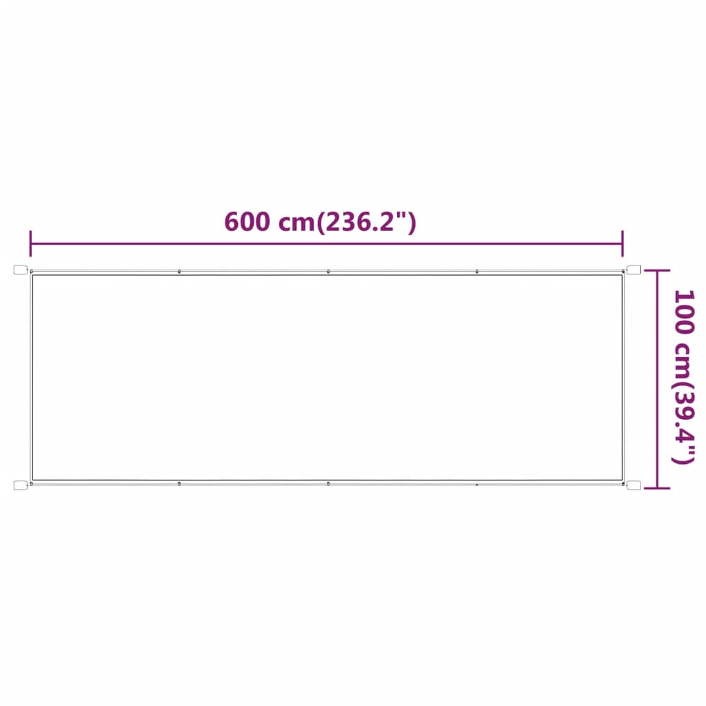 Senkrechtmarkise Anthrazit 100x600 cm Oxford-Gewebe