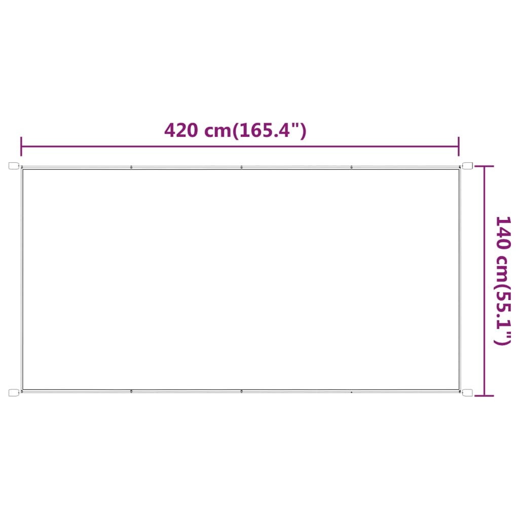 Senkrechtmarkise Anthrazit 140x420 cm Oxford-Gewebe