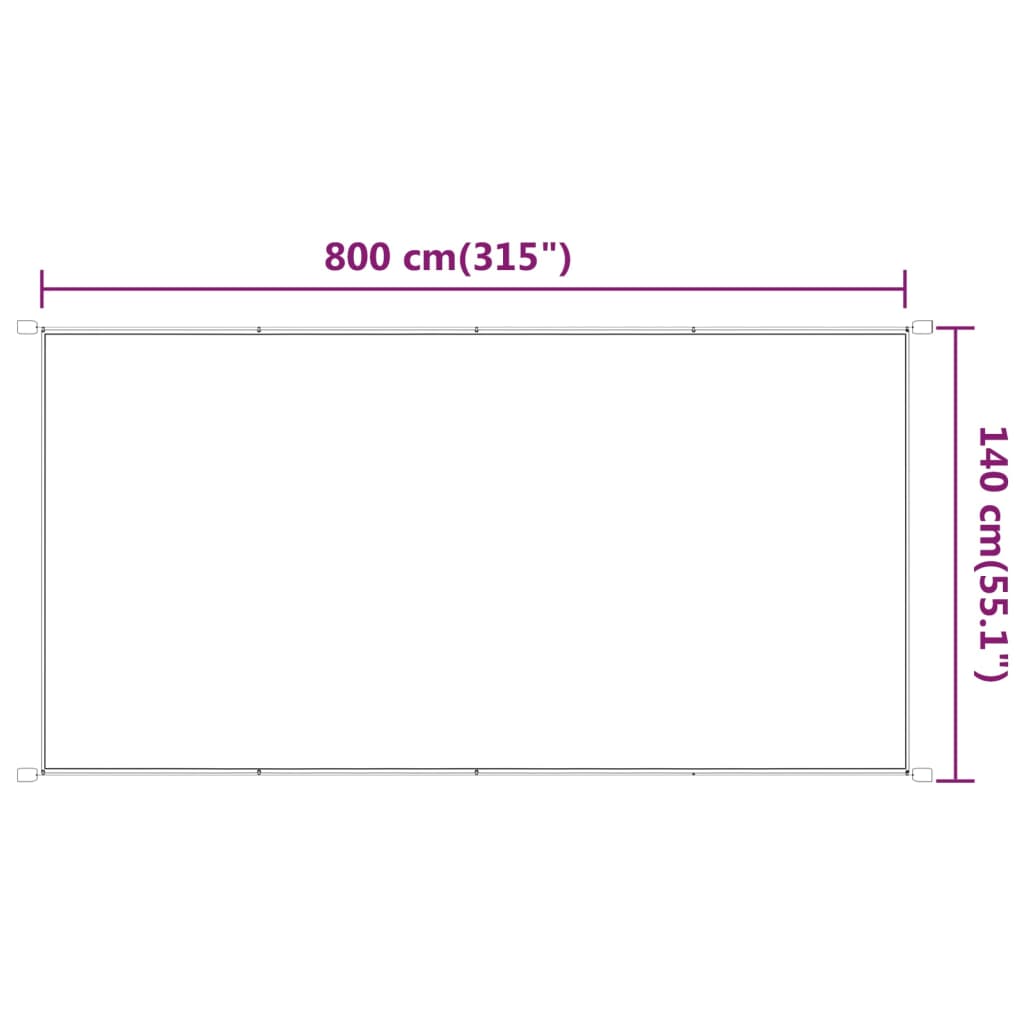 Senkrechtmarkise Anthrazit 140x800 cm Oxford-Gewebe