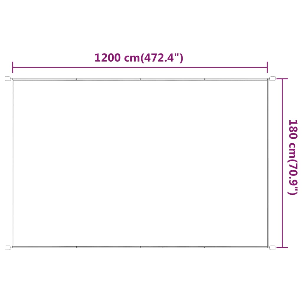 Senkrechtmarkise Anthrazit 180x1200 cm Oxford-Gewebe