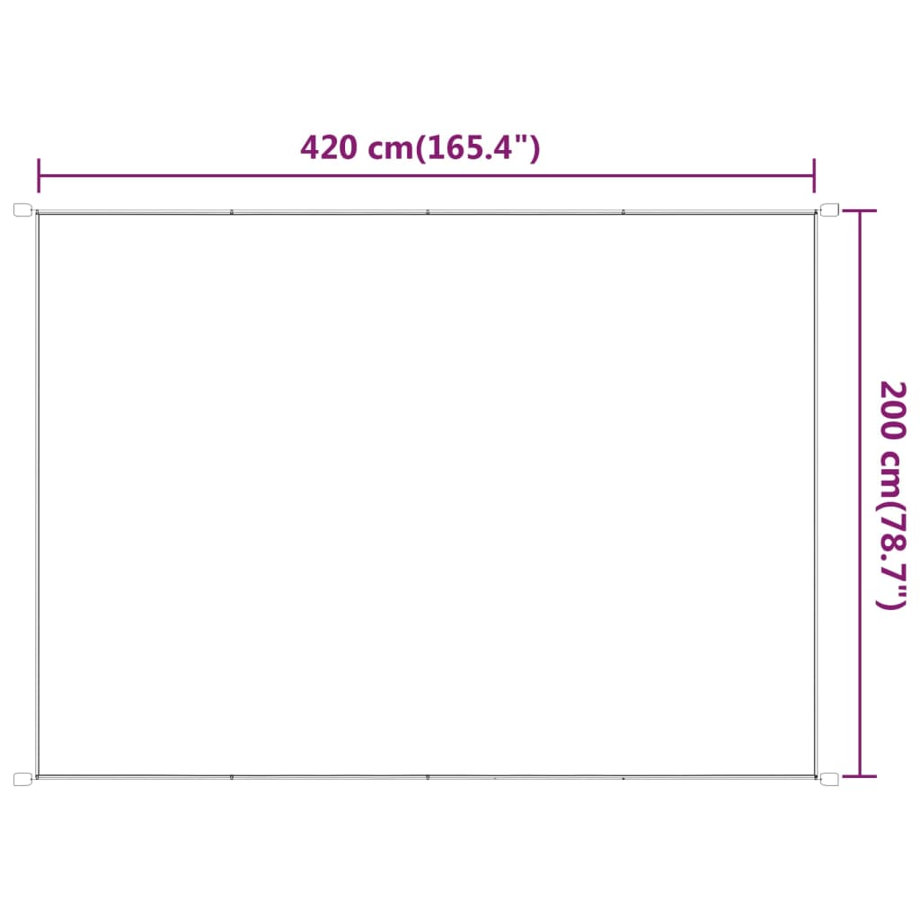 Senkrechtmarkise Anthrazit 200x420 cm Oxford-Gewebe