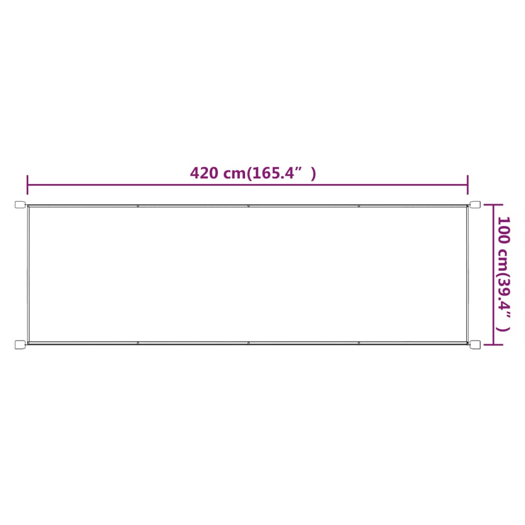 Senkrechtmarkise Terrakotta 100x420 cm Oxford-Gewebe