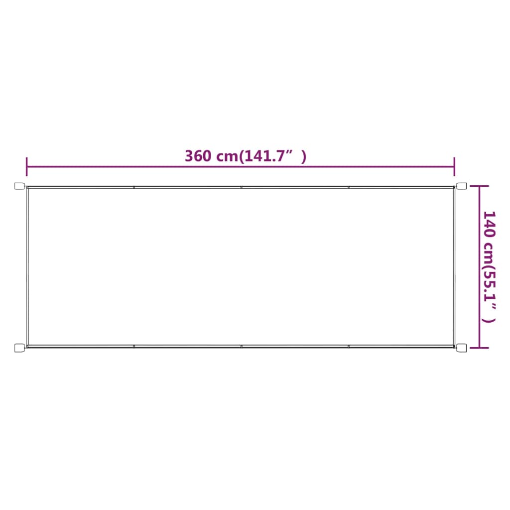 Senkrechtmarkise Terrakotta 140x360 cm Oxford-Gewebe