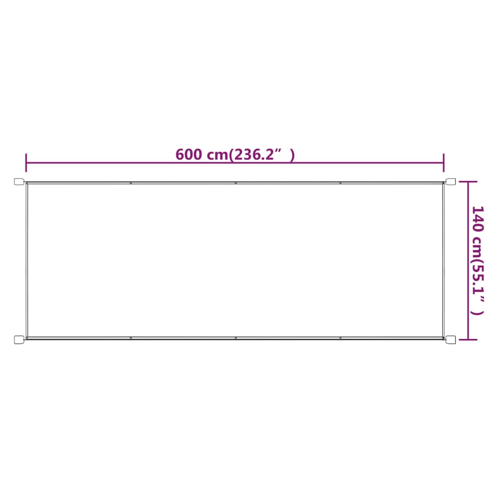 Senkrechtmarkise Terrakotta 140x600 cm Oxford-Gewebe