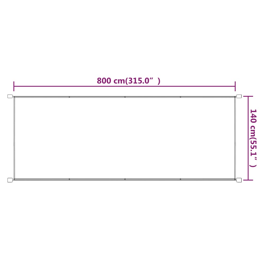 Senkrechtmarkise Terrakotta 140x800 cm Oxford-Gewebe