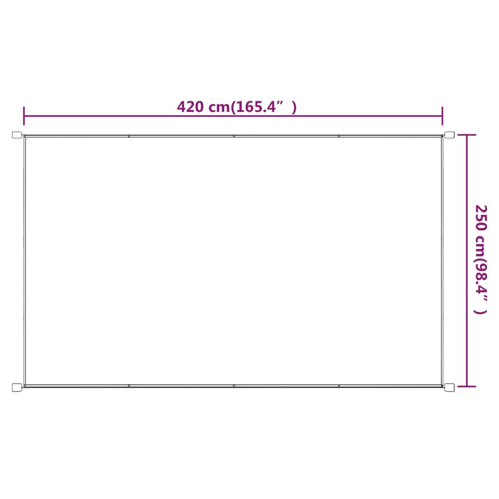 Senkrechtmarkise Terrakotta 250x420 cm Oxford-Gewebe