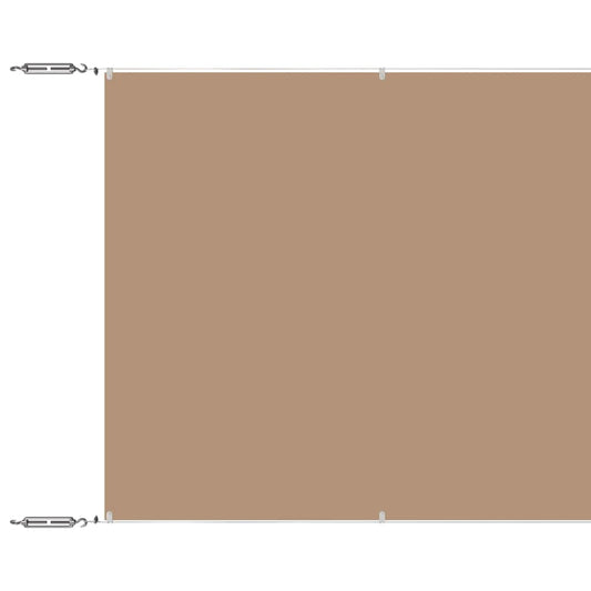 Senkrechtmarkise Taupe 180x1200 cm Oxford-Gewebe