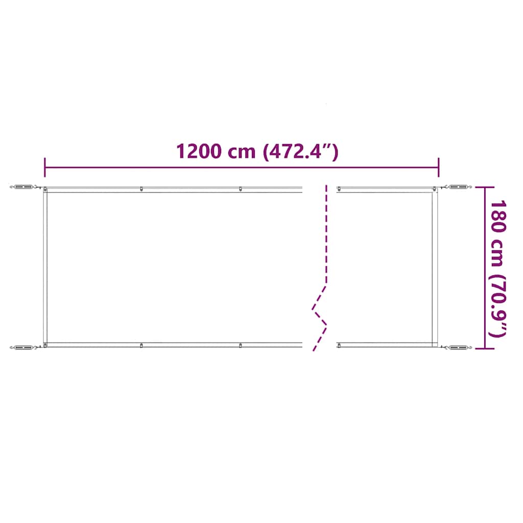 Senkrechtmarkise Taupe 180x1200 cm Oxford-Gewebe