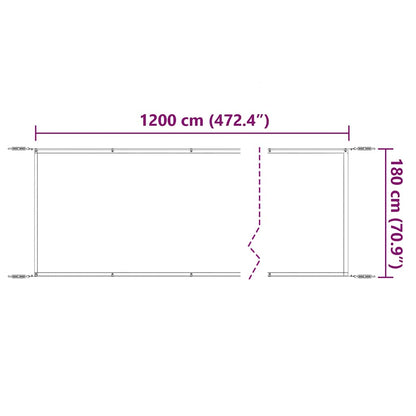 Senkrechtmarkise Taupe 180x1200 cm Oxford-Gewebe
