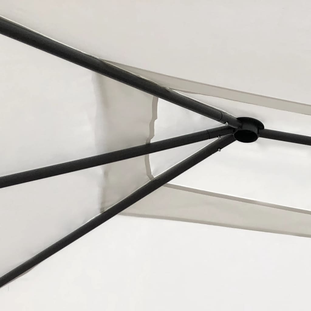 Pavillon mit Pfostenverkleidung 2,98x5,3x2,59 m Creme 160 g/m²