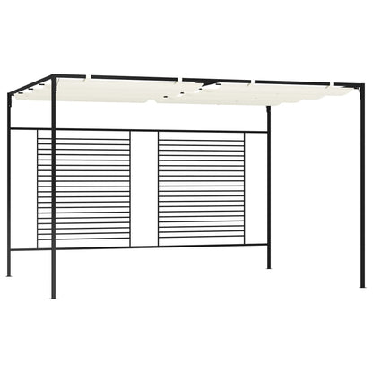 Pavillon mit Ausziehbarem Dach 3x4x2,3 m Cremeweiß 180 g/m²