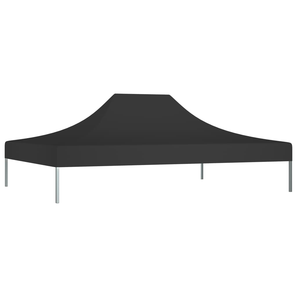 Partyzelt-Dach 4,5x3 m Schwarz 270 g/m²