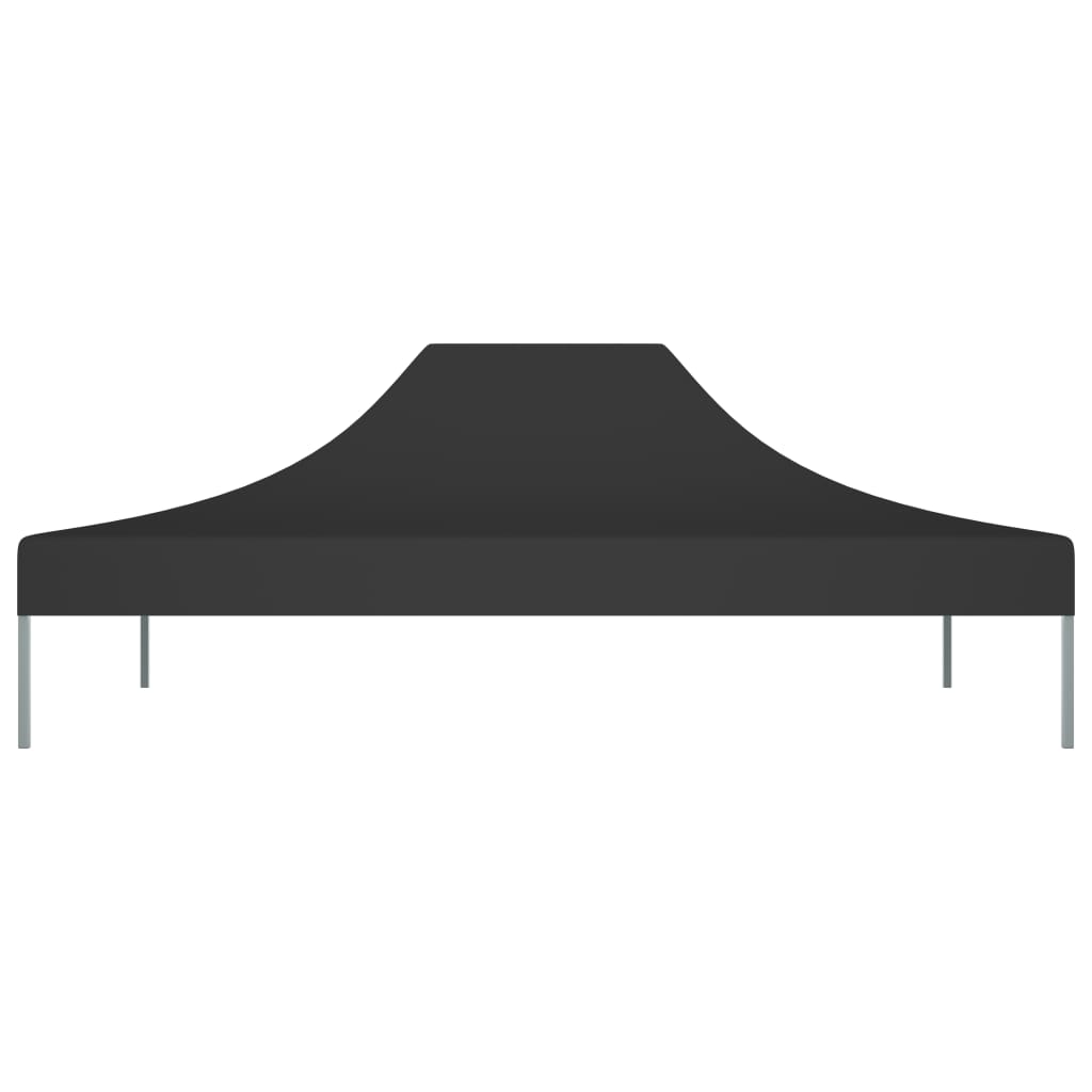 Partyzelt-Dach 4,5x3 m Schwarz 270 g/m²