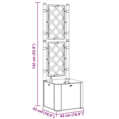 Garten-Hochbeet mit Spalier und Selbstbewässerungssystem Weiß