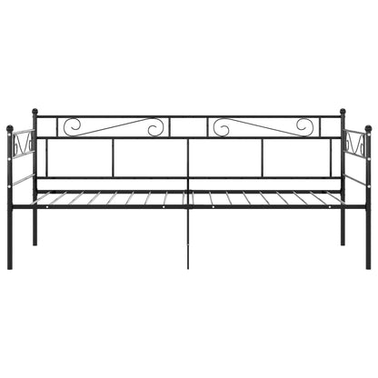 Schlafsofa Bettgestell Schwarz Metall 90x200 cm