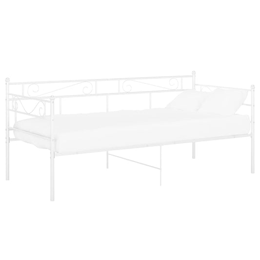 Schlafsofa Bettgestell Weiß Metall 90x200 cm