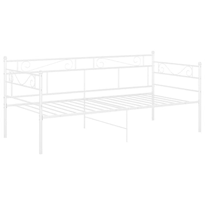 Schlafsofa Bettgestell Weiß Metall 90x200 cm
