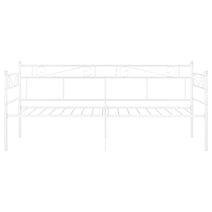 Schlafsofa Bettgestell Weiß Metall 90x200 cm