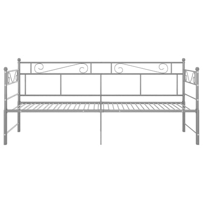 Ausziehsofa Bettgestell Grau Metall 90x200 cm